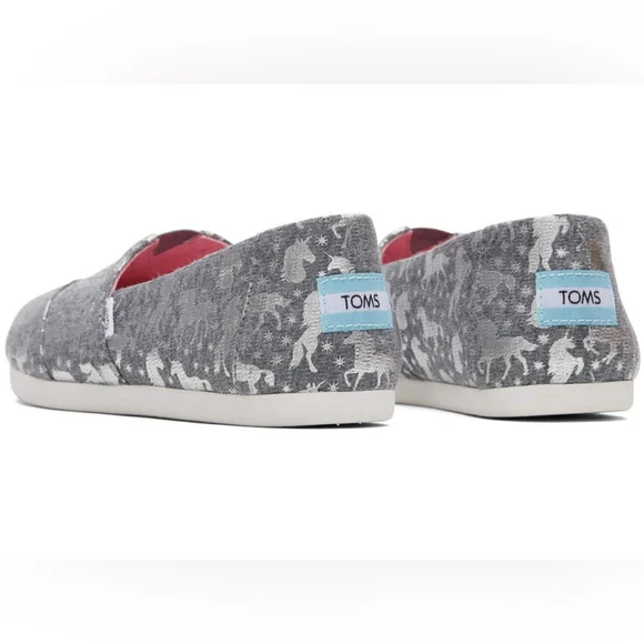 Christmas Gift👣TOM'S 💙ALPARGATA Foil Unicorns Slip.On Espadrilles - Picture 3 of 7
